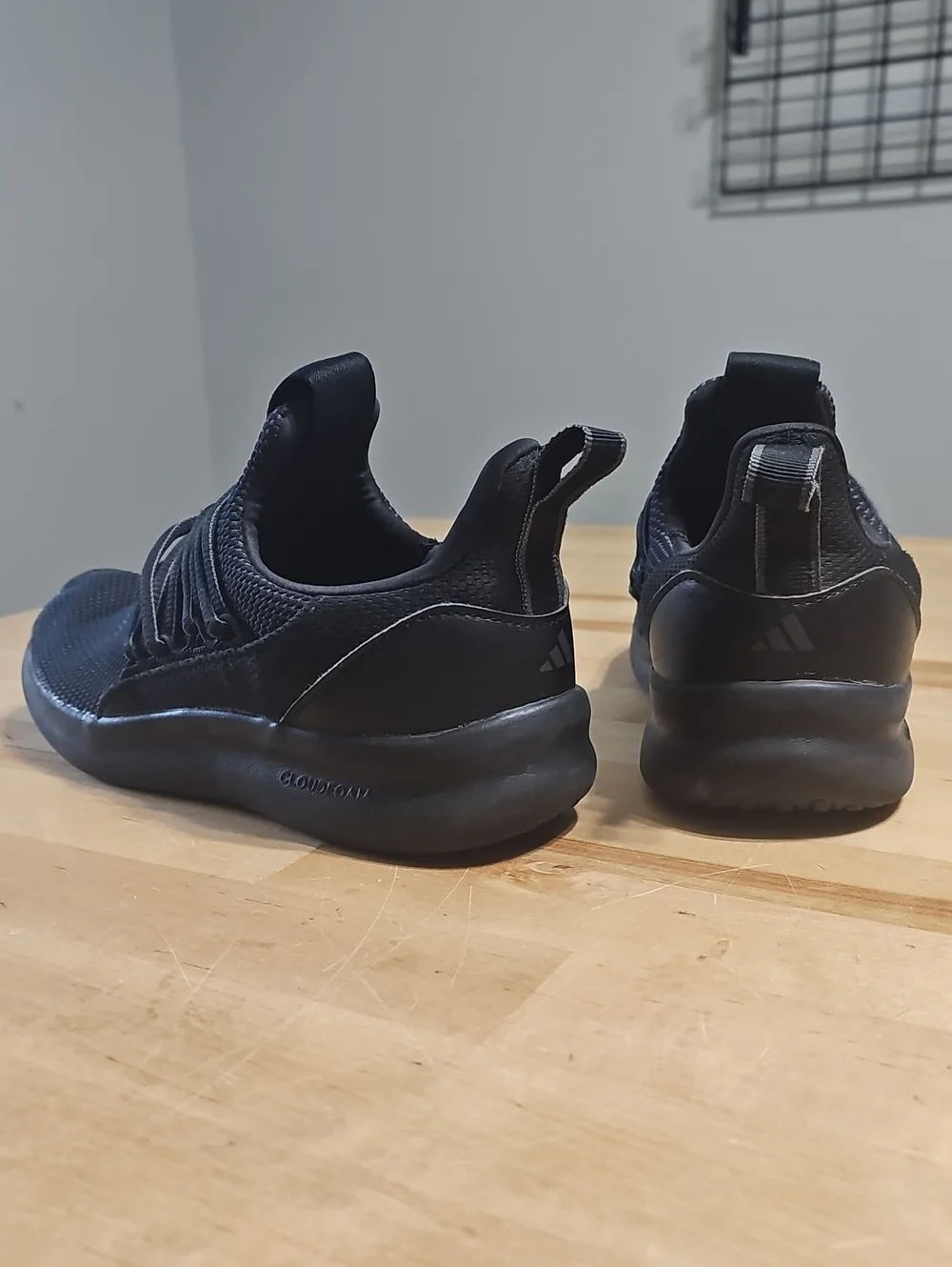 👟 adidas Lite Racer Adapt 7.0 K Black Grey Slip On Sneakers Kids Size 4